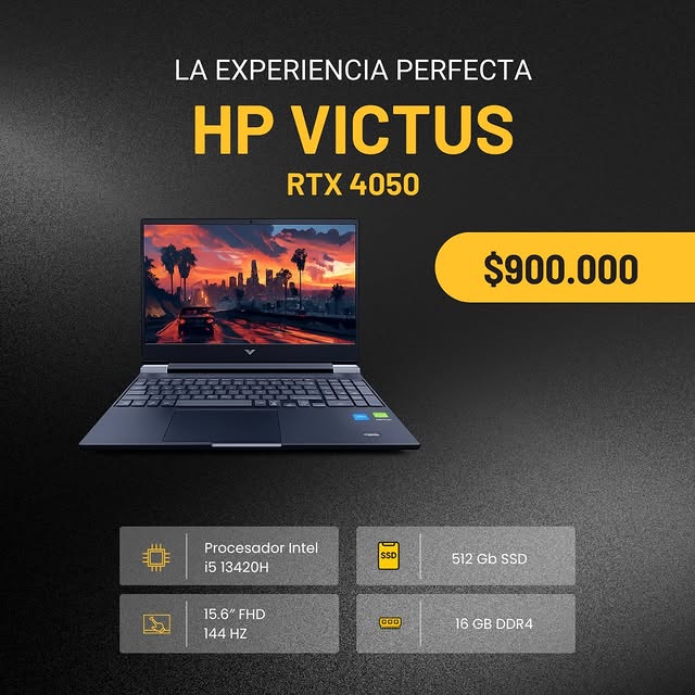 VICTUS Notebook HP Victus 2024 Intel i5 13420H RTX 4050 16GB
